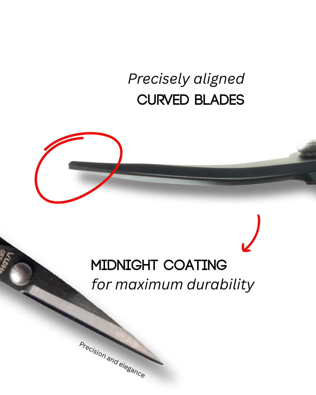4.75" Midnight Edition Curved Blade Scissors