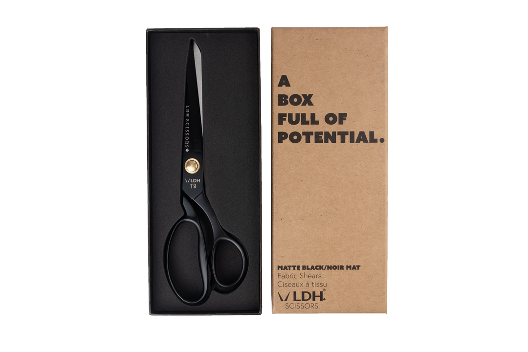 9.5" Matte Black Fabric Shears - LDH Scissors 